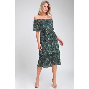 Lulus Off the Shoulder Midi Dress